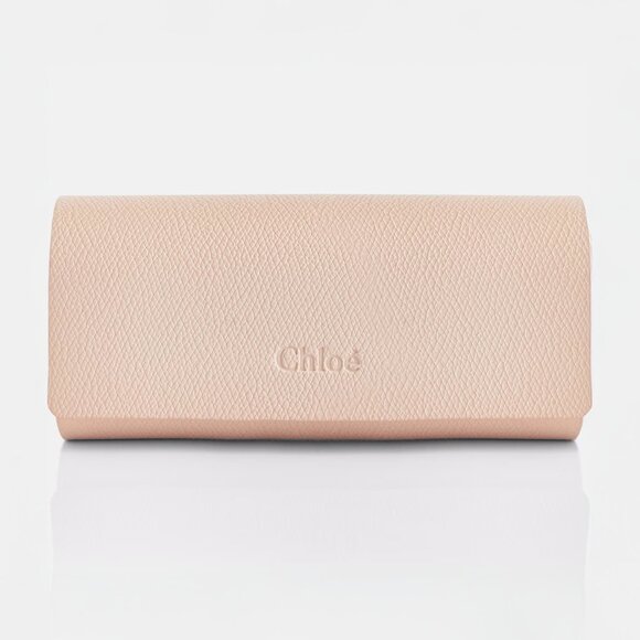 NEW Chloe Leather Eyeglasses/Sunglasses Case Box Set in Nude/Light Pink Blush
